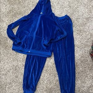 Royal Blue Velour Hoodie & Jogger Set